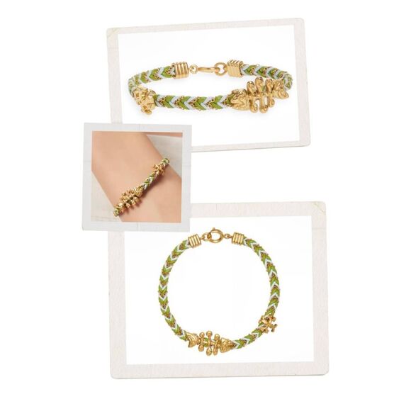 TORY BURCH Fish Braided Logo Bracelet - Picture 2 of 3